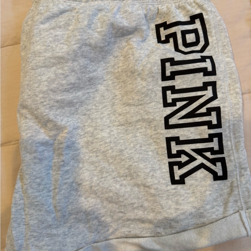 PINK Victoria's Secret Light Gray Athletic Shorts - Picture 3 of 3